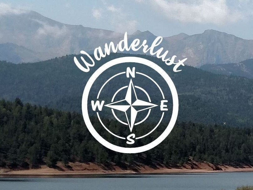 Wanderlust / Compass / Travel Vinyl Decal Many color options