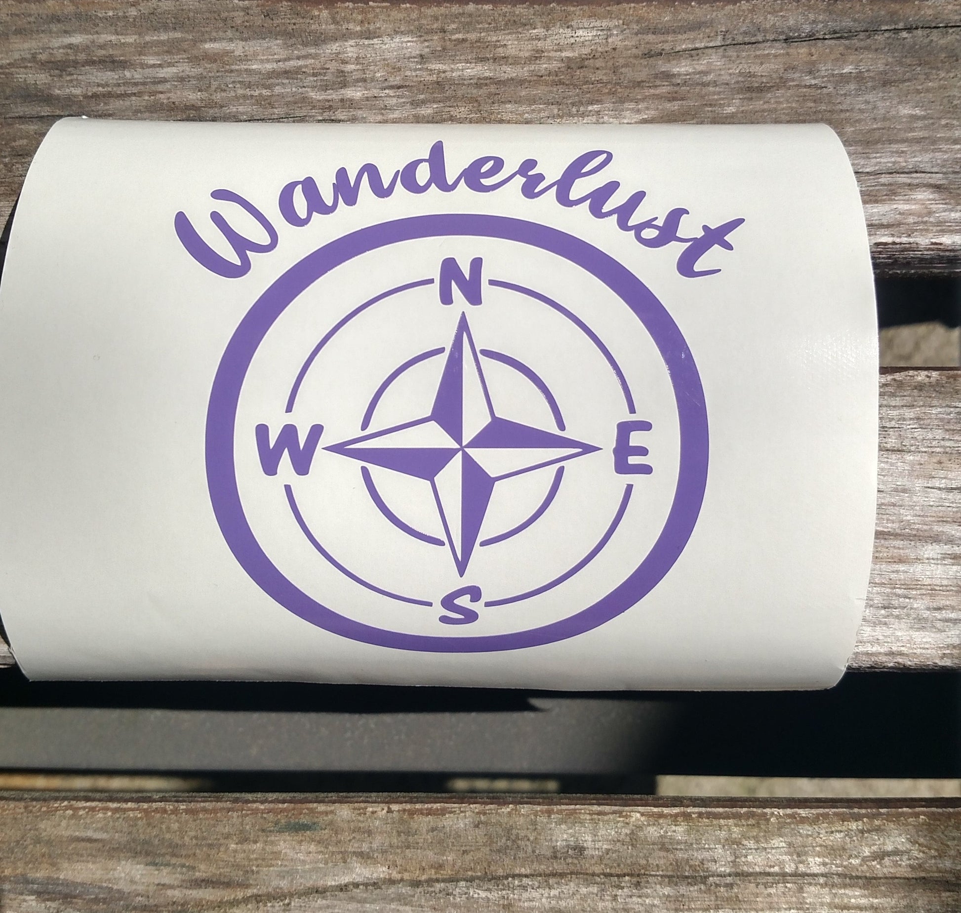 Wanderlust / Compass / Travel Vinyl Decal Many color options