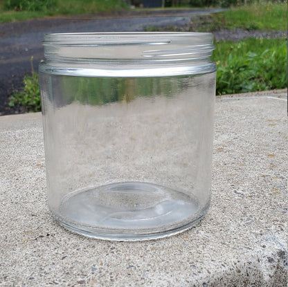 Personalized Engraved 16 Ounce Glass Jar with Screw On White or Gold Lid