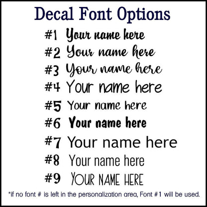Custom Welsh Corgi Vinyl Decal - Silhouette with Heart and Name - Many color options