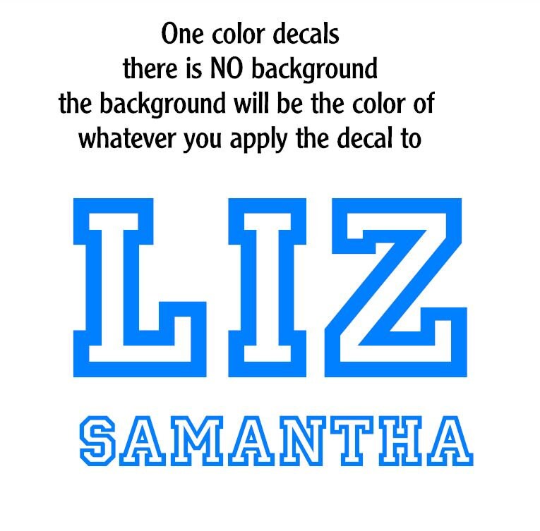 Custom Name Vinyl Decal / Tumbler Decal / Sports Decal / Gift Decal