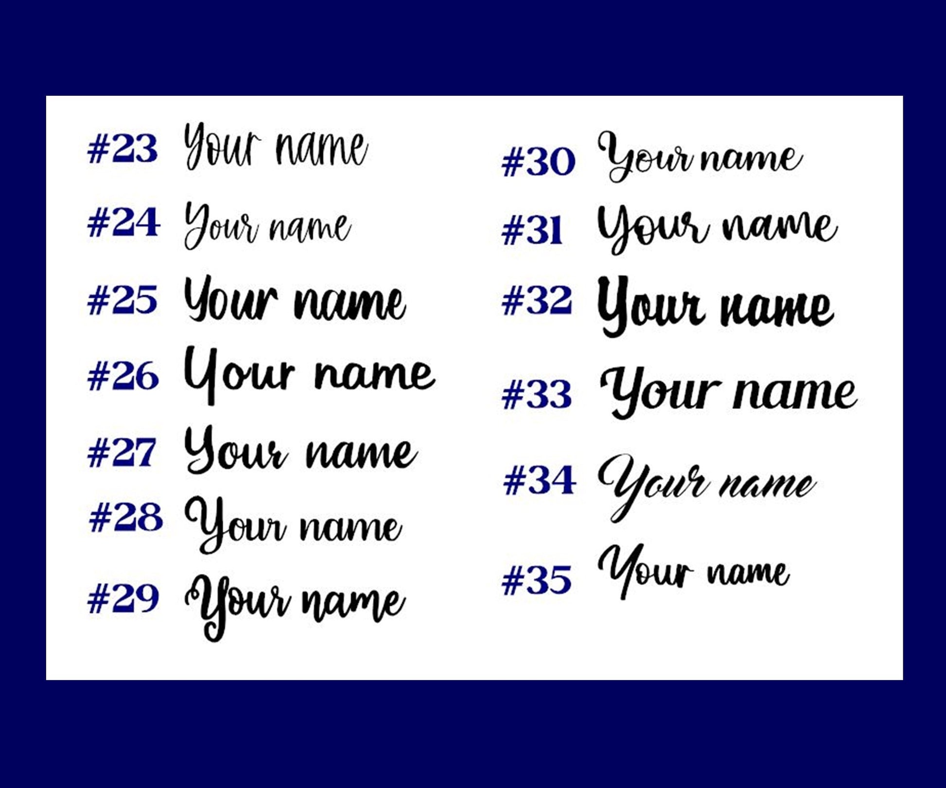 Custom Last Name Vinyl Decal, Family Name Decal, Split Letter Decal