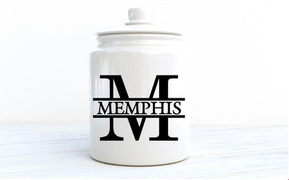 Custom Last Name Vinyl Decal, Family Name Decal, Split Letter Decal