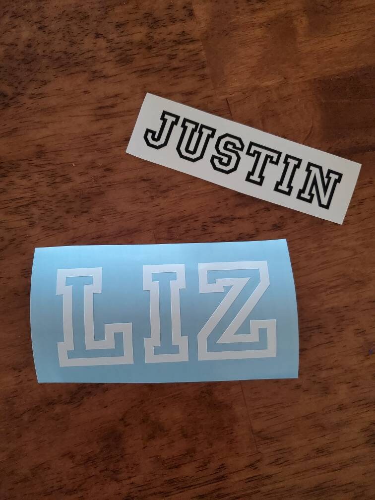 Custom Name Vinyl Decal / Tumbler Decal / Sports Decal / Gift Decal