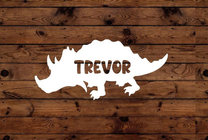 Dinosaur Vinyl Decal Personalized with Name, Custom Decal, Dino