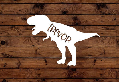 Dinosaur Vinyl Decal Personalized with Name, Custom Decal, Dino