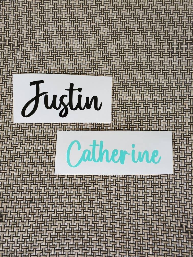 Custom Name Vinyl Decal, Tumbler Decal, Wedding Decal, Gift Decal