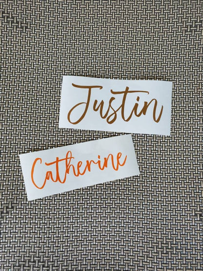 Custom Name Vinyl Decal, Tumbler Decal, Wedding Decal, Gift Decal