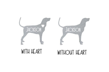 Personalized Coonhound Half Gallon Treat Jar - Etched Glass or Vinyl Decal  - Pet Treat Jar, Dog Treat Jar, Pet Lover Gift