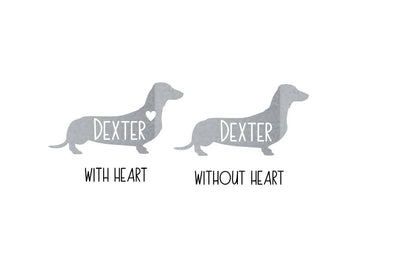 Personalized Dachshund Half Gallon Treat Jar - Etched Glass or Vinyl Decal  - Pet Treat Jar, Pet Lover Gift, Dog Treat Jar