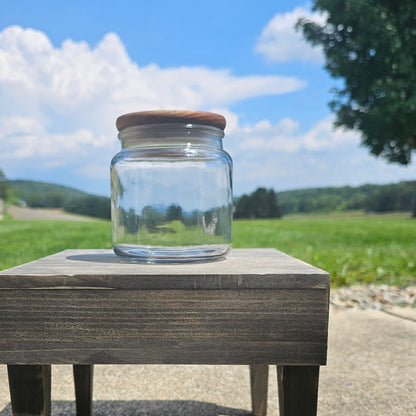 16 Ounce Candy Jar - Personalized Etched - Your Text or Logo with Glass Top Lid - Custom Jar, Unique Gift, Glass Jar, Snack Jar