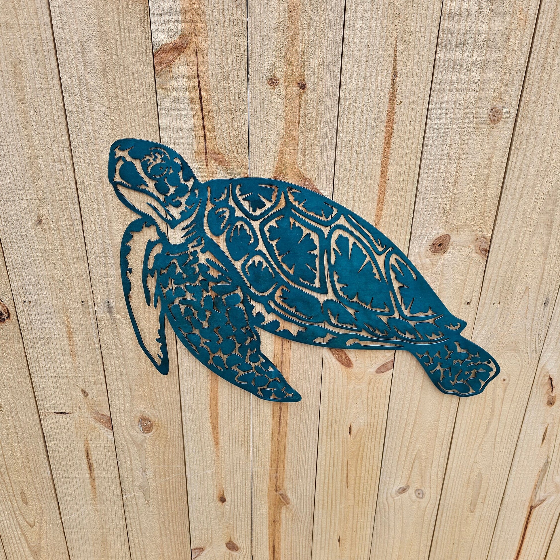 Sea Turtle Metal Wall Art Décor, Metal Sign, Indoor or Outdoor Use, Powder Coated