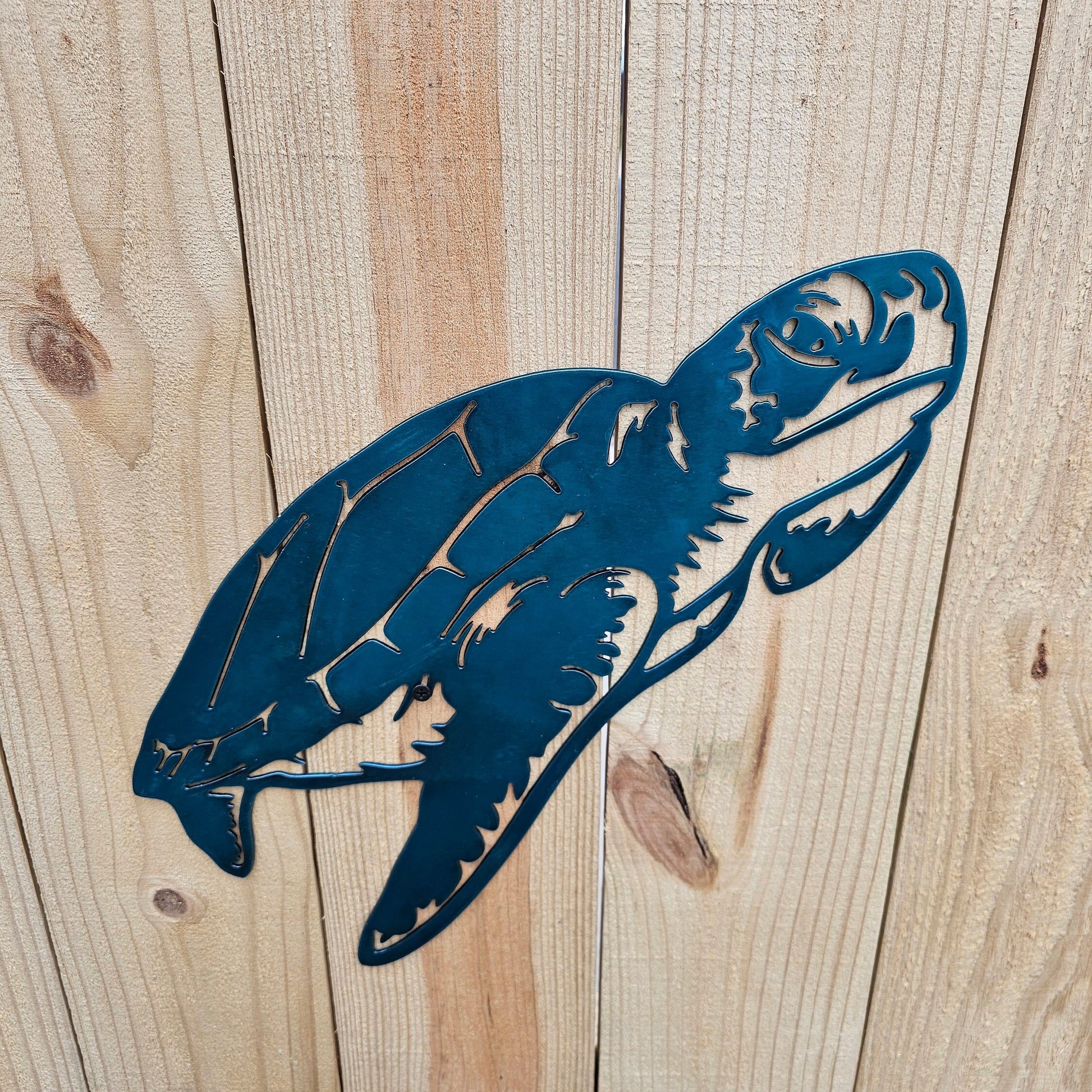 Sea Turtle Metal Wall Art Décor, Metal Sign, Indoor or Outdoor Use, Powder Coated