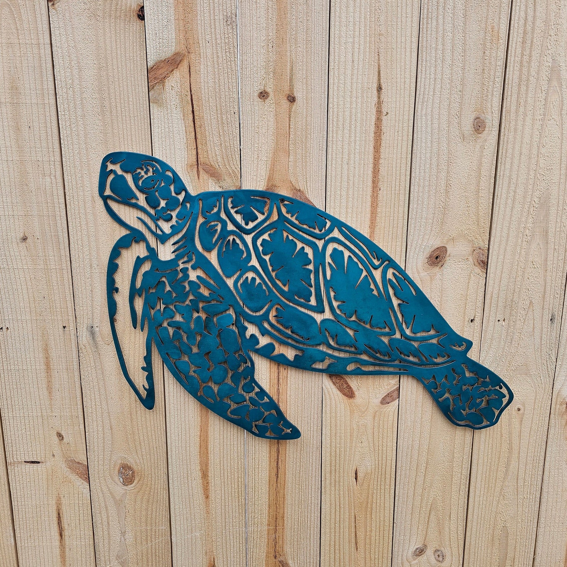 Sea Turtle Metal Wall Art Décor, Metal Sign, Indoor or Outdoor Use, Powder Coated