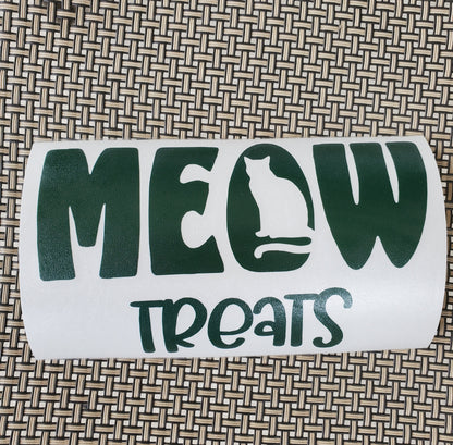 Cat Treats Vinyl Decal, Pantry Organization, Storage Organization, Pet Decal