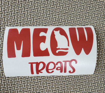 Cat Treats Vinyl Decal, Pantry Organization, Storage Organization, Pet Decal