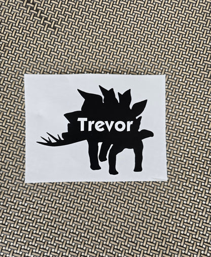 Dinosaur Vinyl Decal Personalized with Name, Custom Decal, Dino