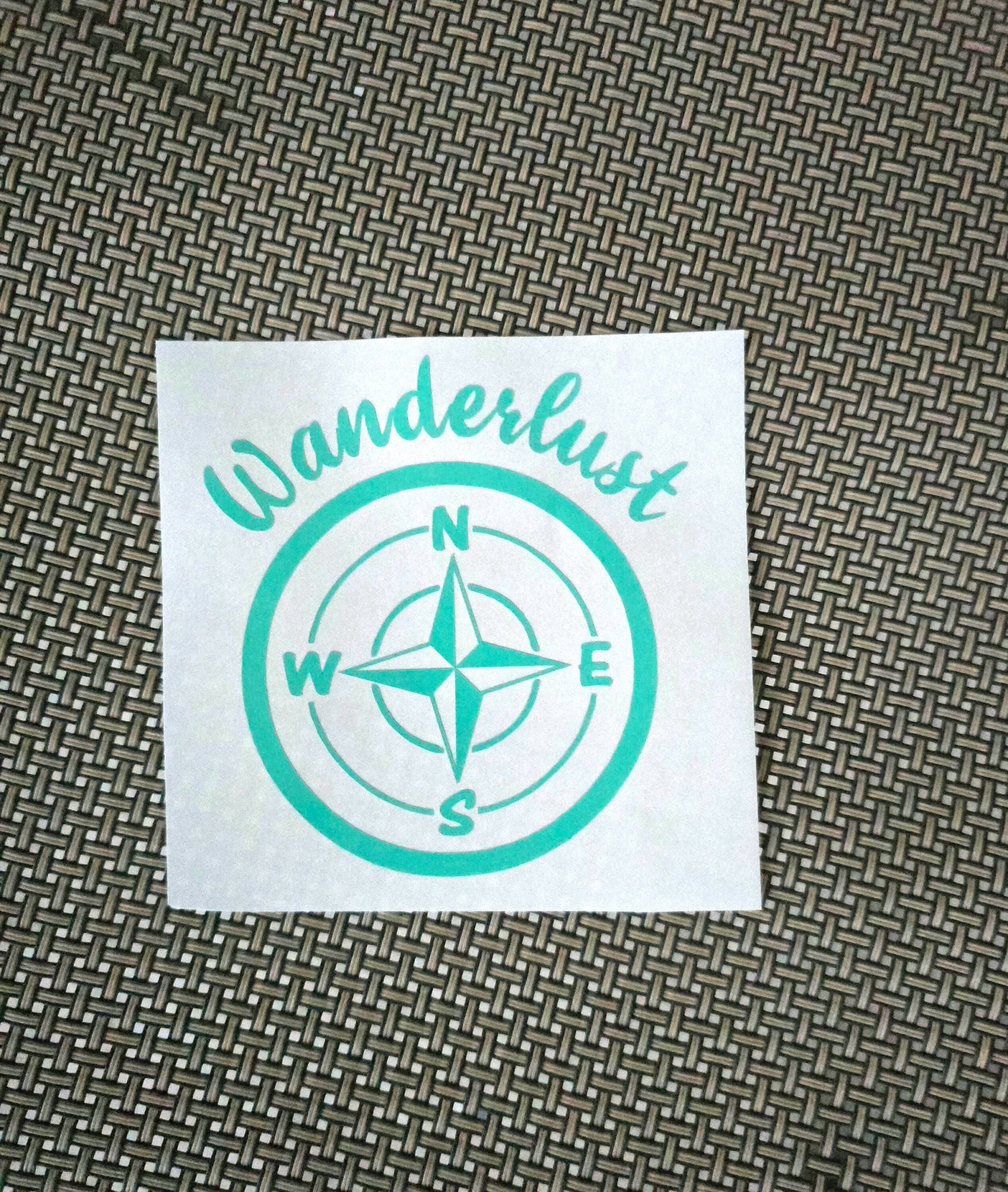 Wanderlust / Compass / Travel Vinyl Decal Many color options