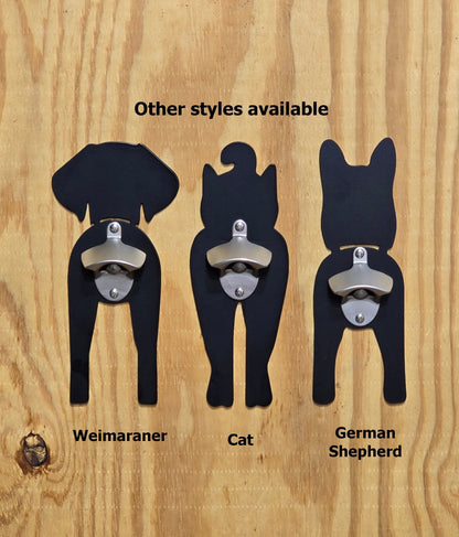 Yorkie, Dog Butt Bottle Opener, Wall Hanger,  Powder Coated