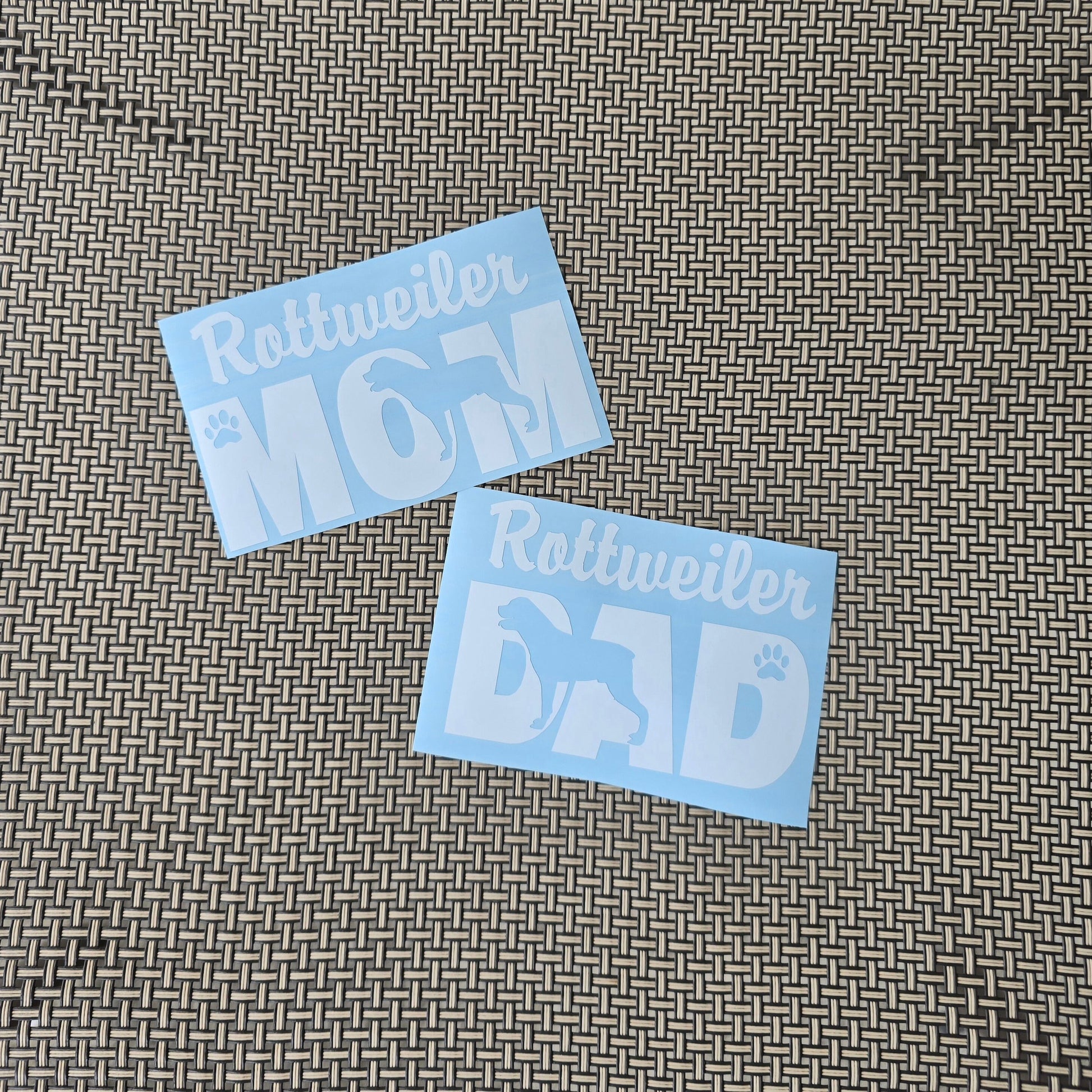Rottweiler - Dog Mom - Dog Dad - Vinyl Graphic Decal Many color options
