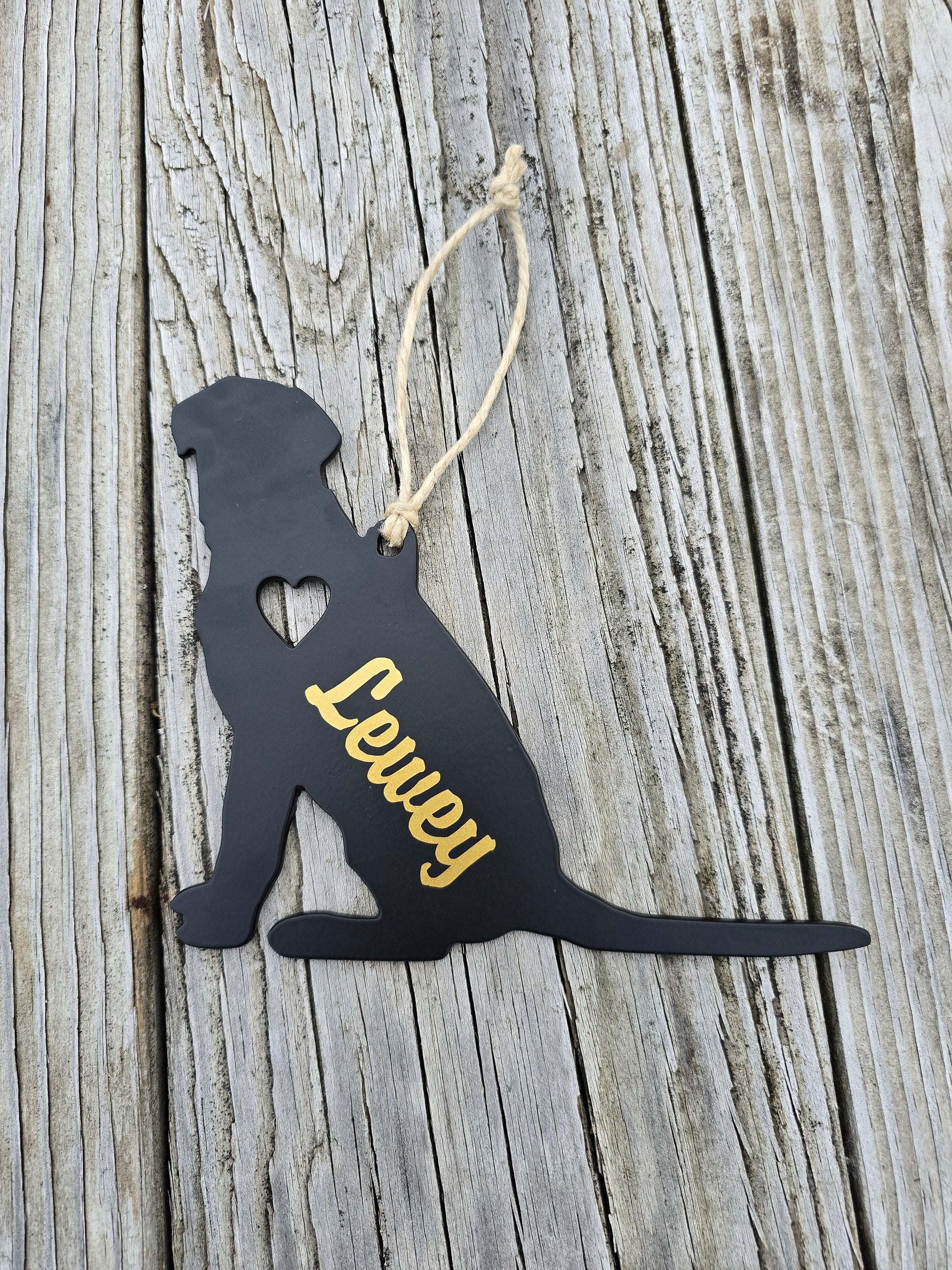 Weimaraner Metal Ornament, CNC Plasma Art, Gift Idea, Optional Personalization with Vinyl Decal