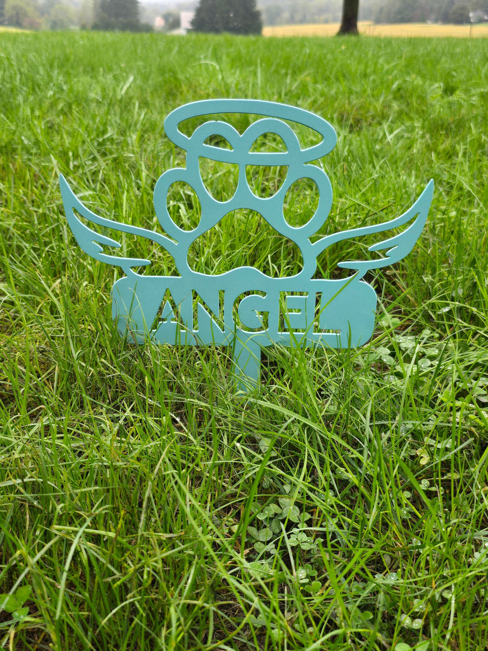 Dog / Cat Angel Yard Stake, Remembrance Stake, Yard Art, Personalized with name
