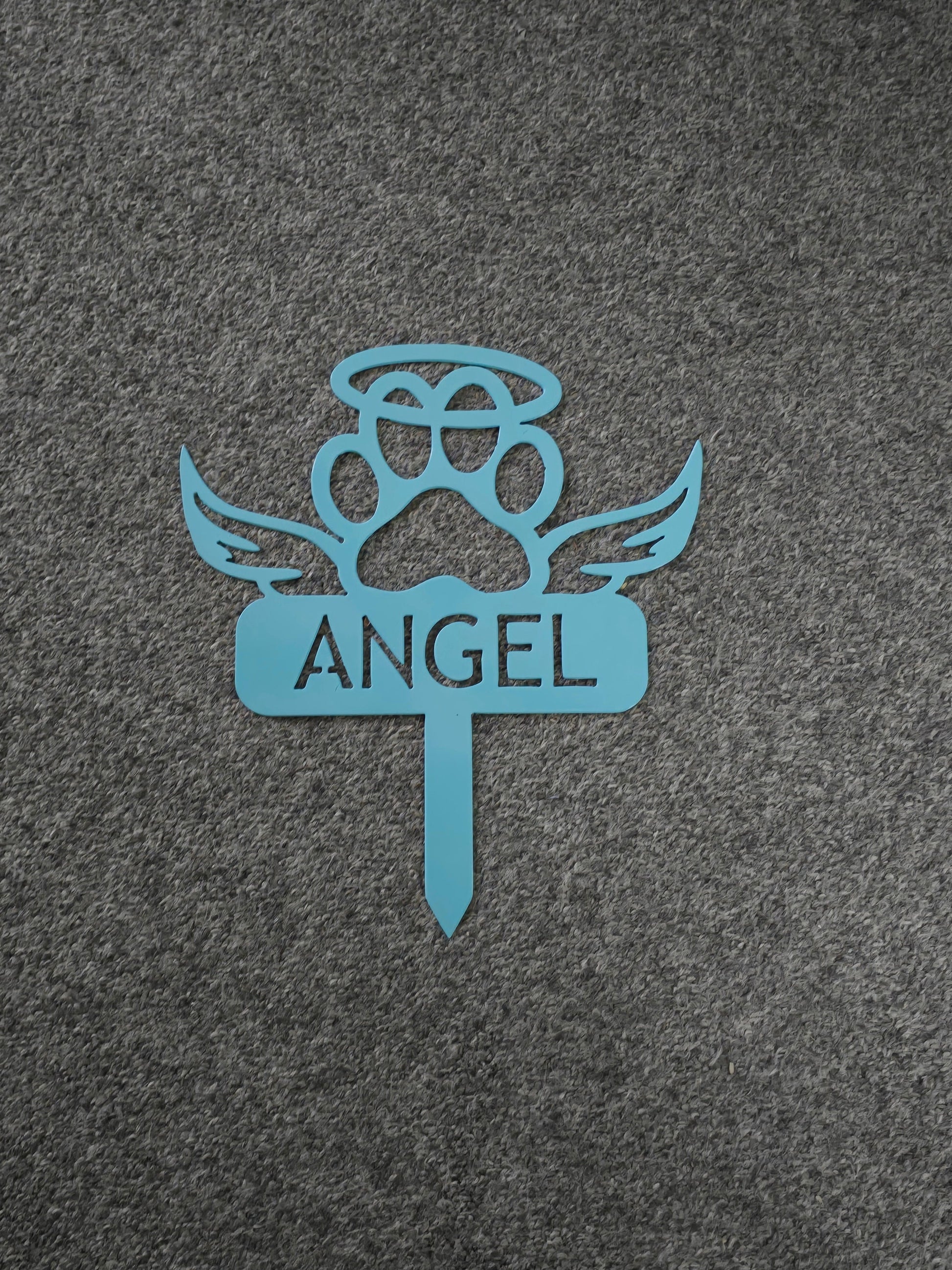 Dog / Cat Angel Yard Stake, Remembrance Stake, Yard Art, Personalized with name