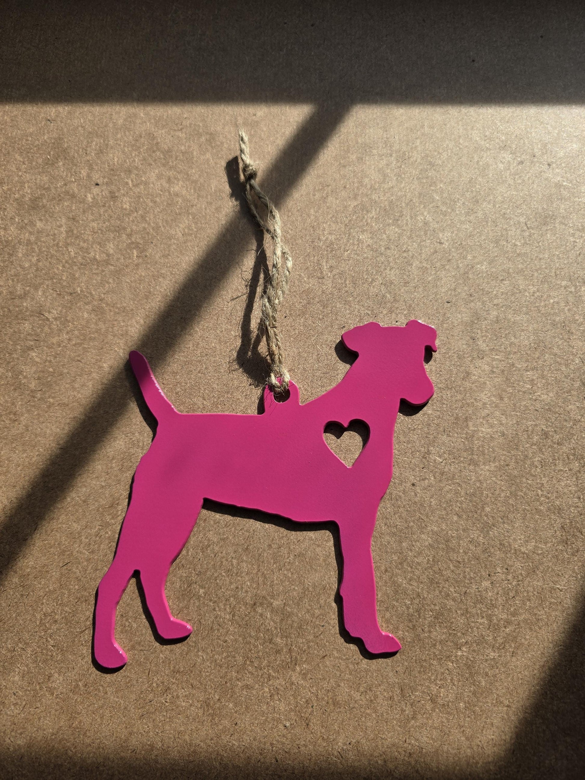 Jack Russell Terrier Metal Ornament, CNC Plasma Art, Gift Idea