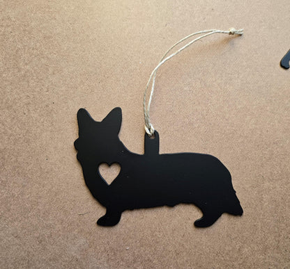 Corgi Metal Ornament, CNC Plasma Art, Gift Idea, Optional Personalization with Vinyl Decal