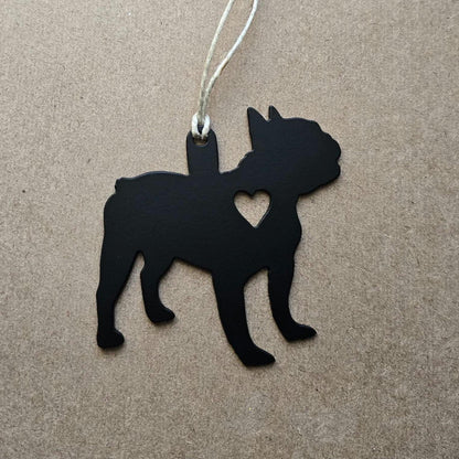 French Bulldog Metal Ornament, CNC Plasma Art, Gift Idea, Optional Personalization with Vinyl Decal