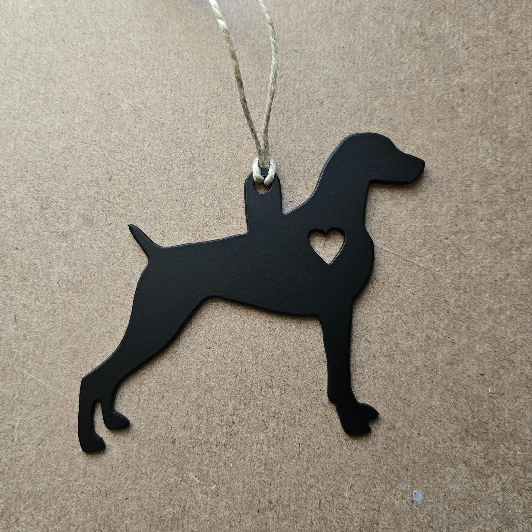 Weimaraner Metal Ornament, CNC Plasma Art, Gift Idea, Optional Personalization with Vinyl Decal