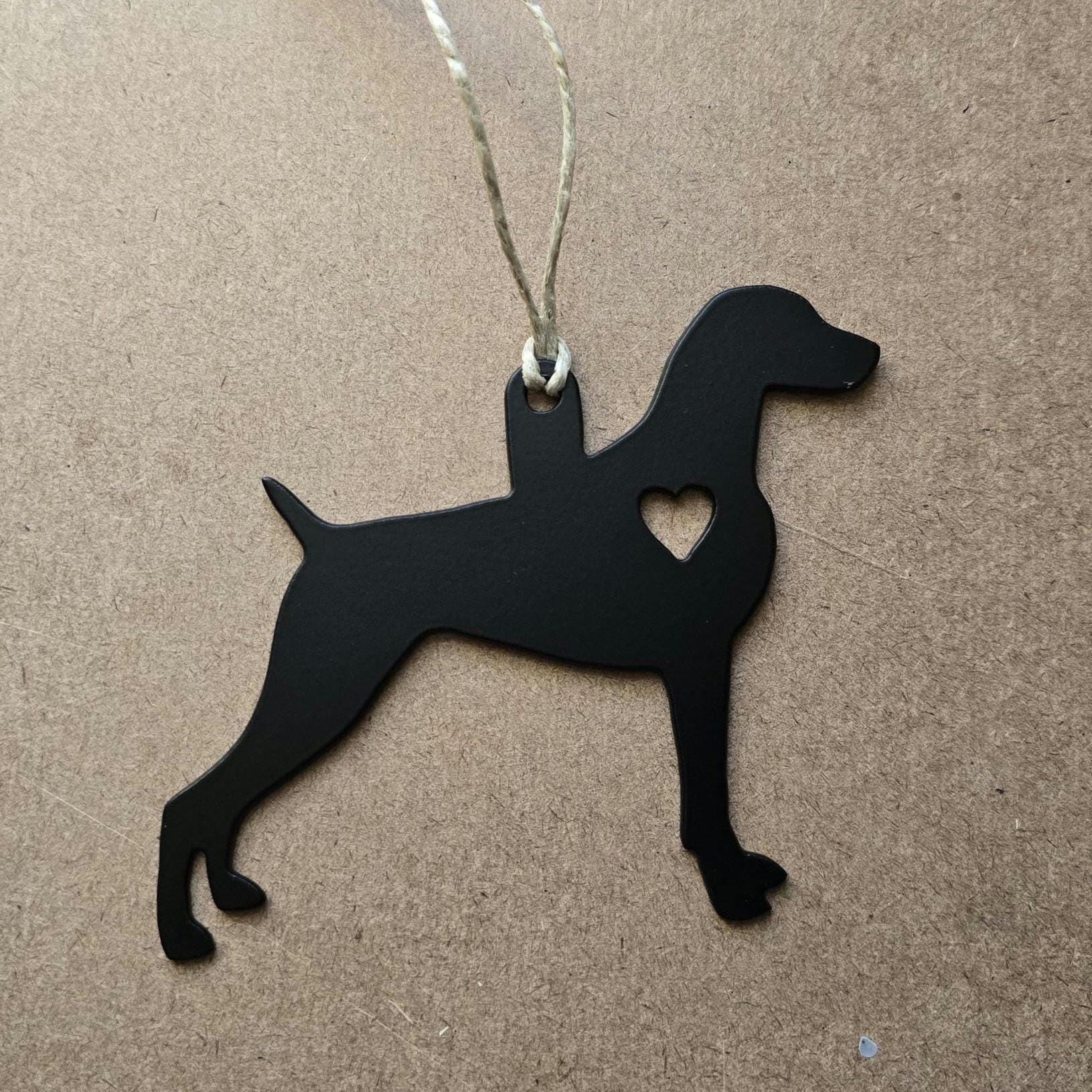 Weimaraner Metal Ornament, CNC Plasma Art, Gift Idea, Optional Personalization with Vinyl Decal