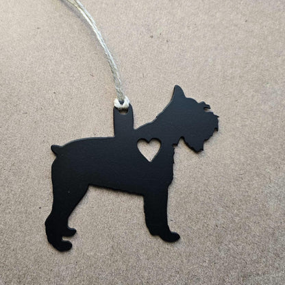 Schnauzer Metal Ornament, CNC Plasma Art, Gift Idea, Optional Personalization with Vinyl Decal