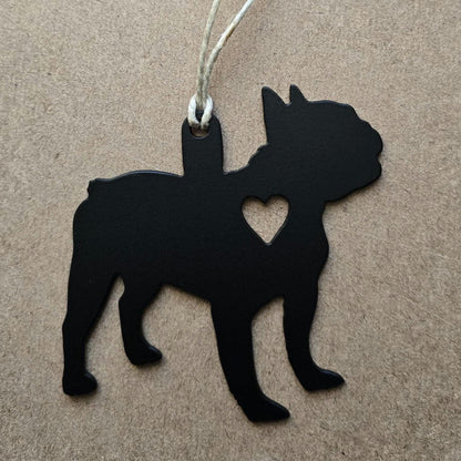 French Bulldog Metal Ornament, CNC Plasma Art, Gift Idea, Optional Personalization with Vinyl Decal