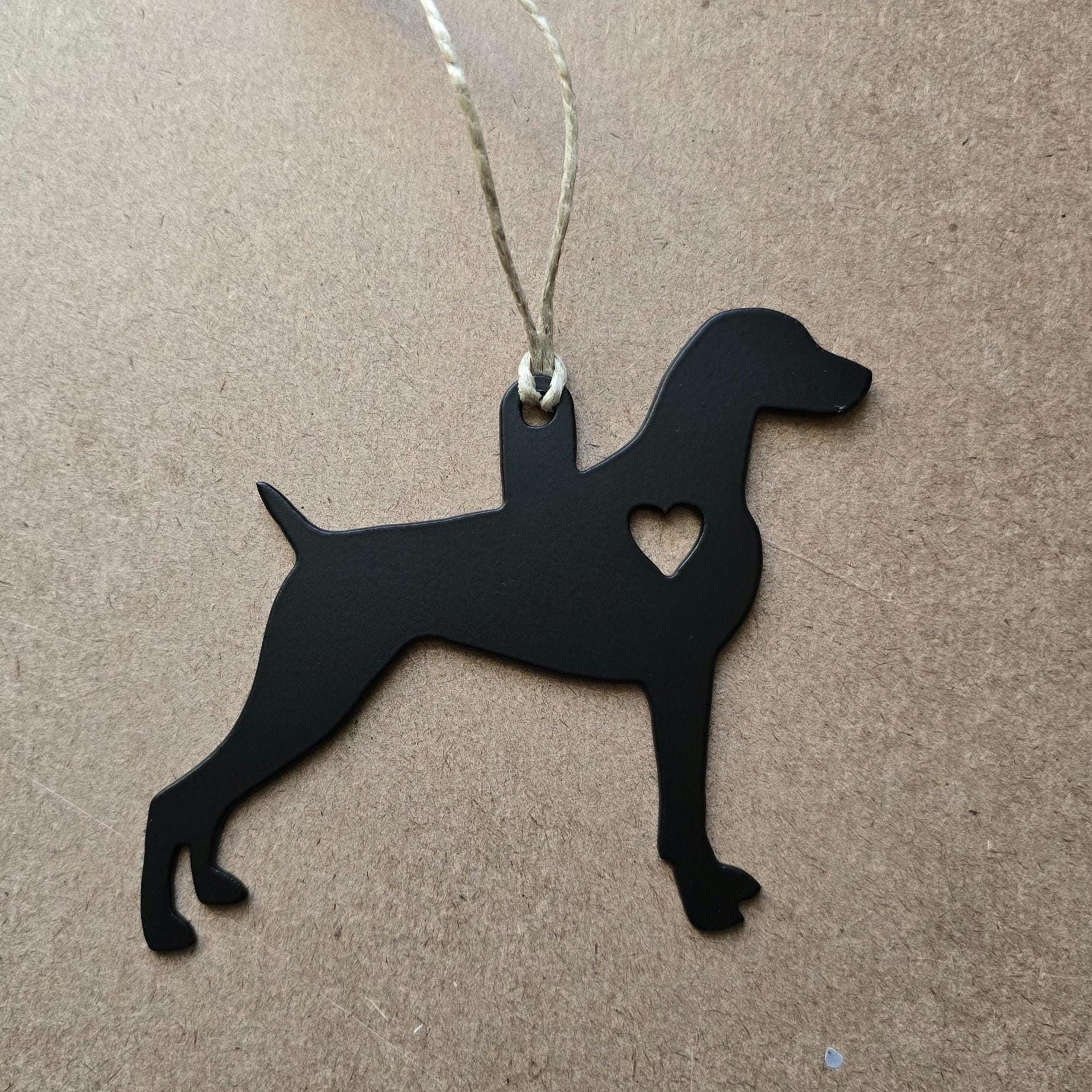 Weimaraner Metal Ornament, CNC Plasma Art, Gift Idea, Optional Personalization with Vinyl Decal